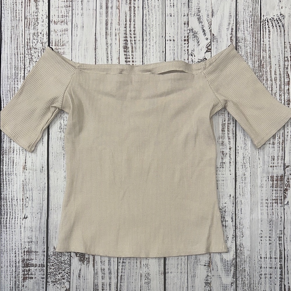 H&M Rib-knit Off-the-shoulder Top Sz. M